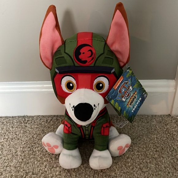 NICKELODEON Paw Patrol JUNGLE PUPS TRACKER 9.5" Plush Stuffed Toy Spin Master - Picture 3 of 4